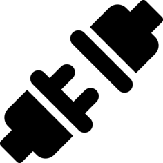 Plug Silhouette Contour Svg Vector, Free Vectors File